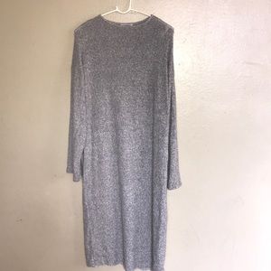 Zara cashmere women maxi grey dress.